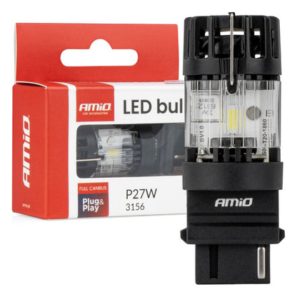 Bec LED LumiTec 3156 P27W 12V FULL CANBUS alb 1 buc. AMIO-04690