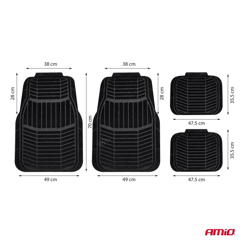 Set covorașe textile universale din catifea TCM-01 AMIO-04695
