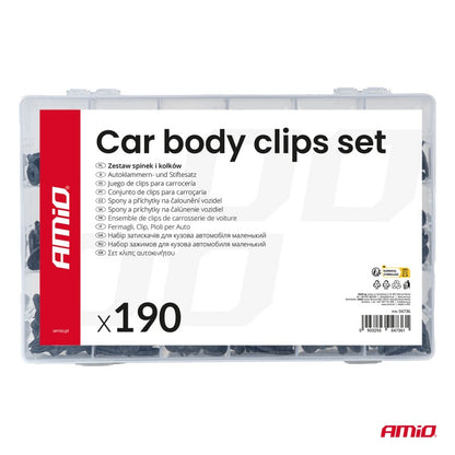Set de cleme și știfturi auto mici 190 buc AMIO-04736