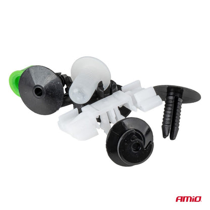 Set de cleme și știfturi auto medii 290 buc AMIO-04742