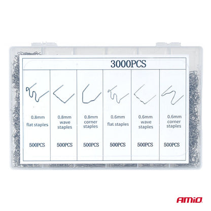 Set mare de capse pentru plastic, 3000 buc. AMIO-04743