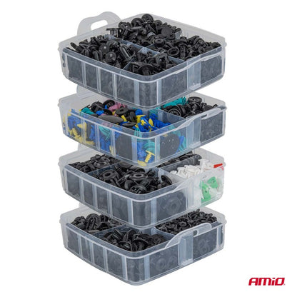 Set de cleme, știfturi și extractoare auto 1211 buc AMIO-04746