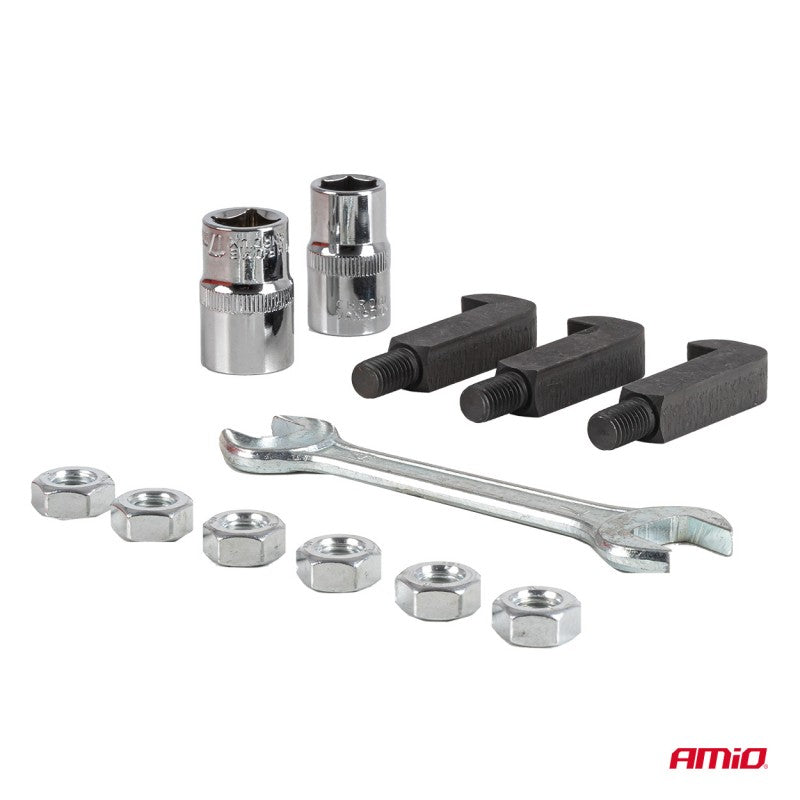 Extractor de rulmenți cu trei brațe și cârlige din 44 de piese AMIO-04760