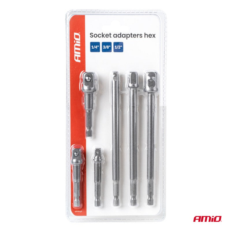 Adaptoare pentru tubulare reductoare HEX 1/4" 3/8" 1/2" AMIO-04781