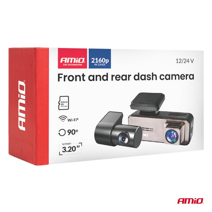 DVR auto 4K + 2K WLAN 512 GB WIFI UHD AMIO-04801
