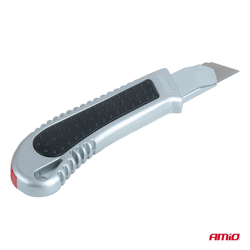 Cutter universal din aluminiu cu mâner 100x18x0.5mm AMIO-04815