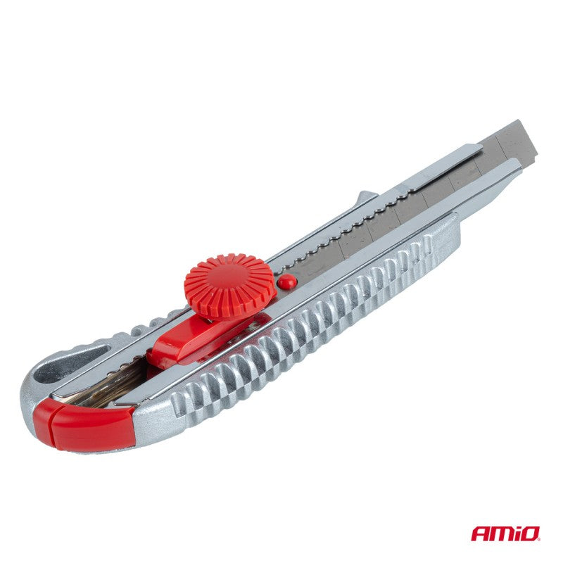 Cutter universal din aluminiu cu mâner 100x18x0.5mm AMIO-04815
