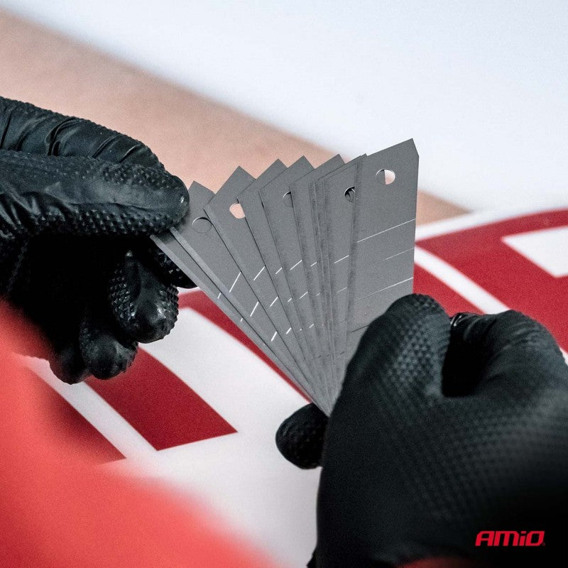 Set lame din oțel carbon 100x18x0.5mm 10 buc AMIO-04819