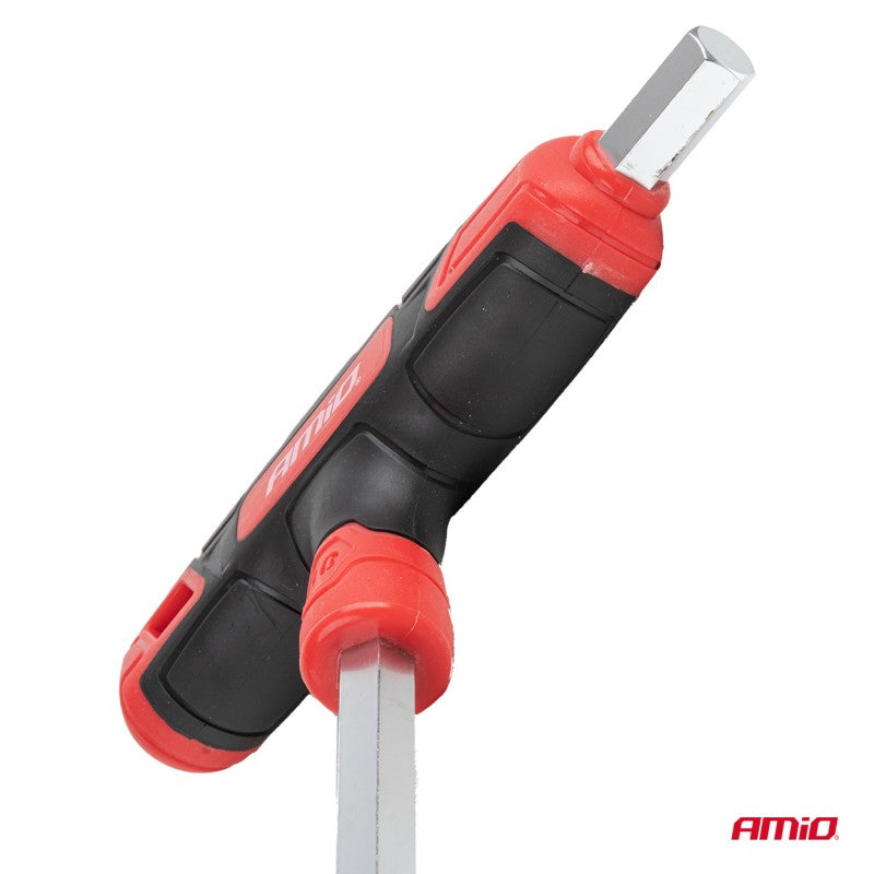 Set chei hexagonale Imbus cu mâner în T, 8 buc. AMIO-04826