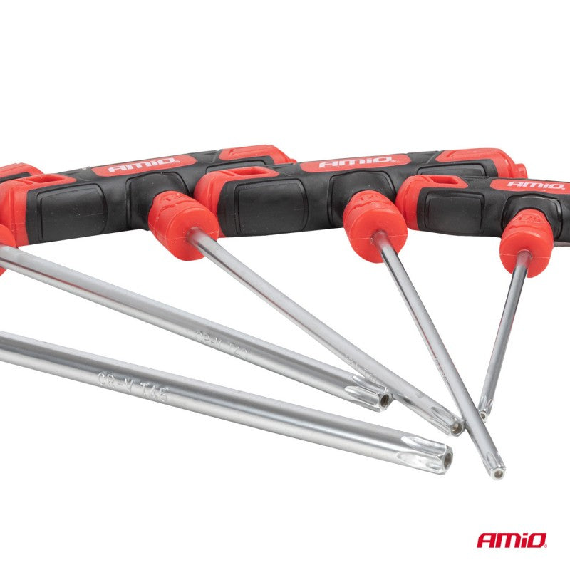 Set chei Torx cu mâner în T, 8 buc. AMIO-04827