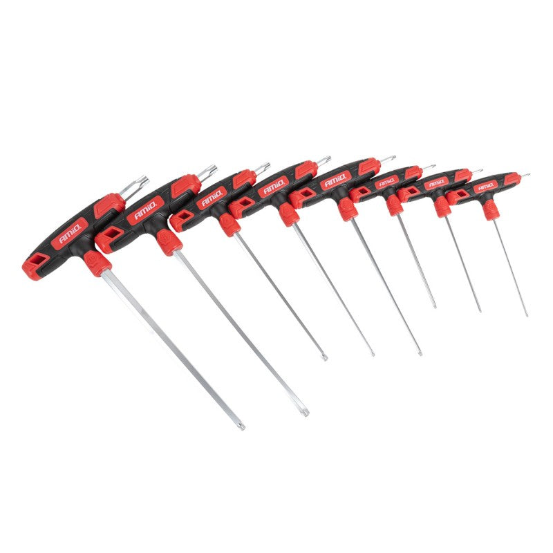 Set chei Torx cu mâner în T, 8 buc. AMIO-04827
