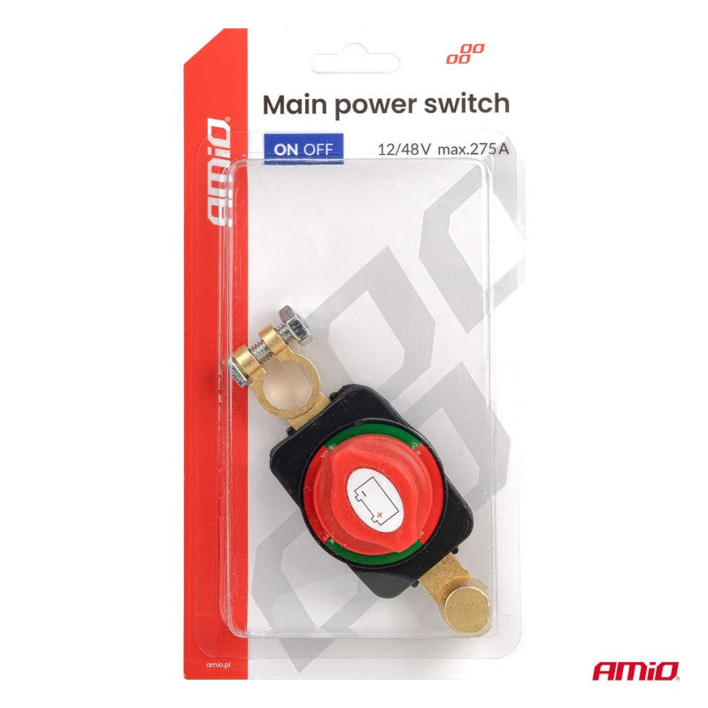 Întrerupător principal pentru baterie 12V-48V max 275A AMIO-04830