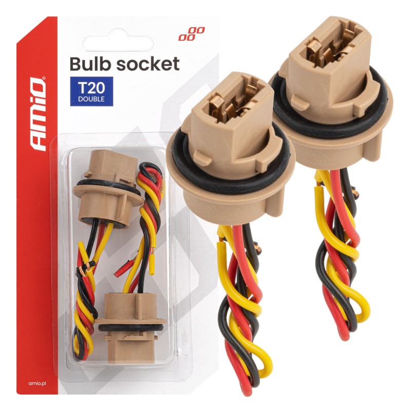 Soclu bec T20 LED 12V W21/5W WY21/5W W3x16q 7443 2 buc. AMIO-04834