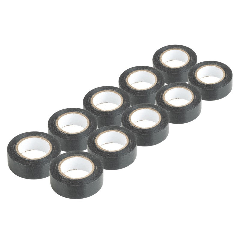 Benzi izolatoare din PVC set de 10 negre 19mm x 20m x 0.13mm AMIO-04844
