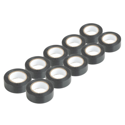 Benzi izolatoare din PVC set de 10 negre 19mm x 20m x 0.13mm AMIO-04844