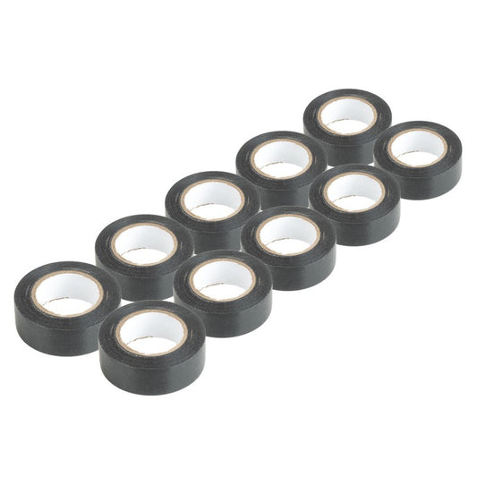 Benzi izolatoare din PVC set de 10 negre 19mm x 20m x 0.13mm AMIO-04844