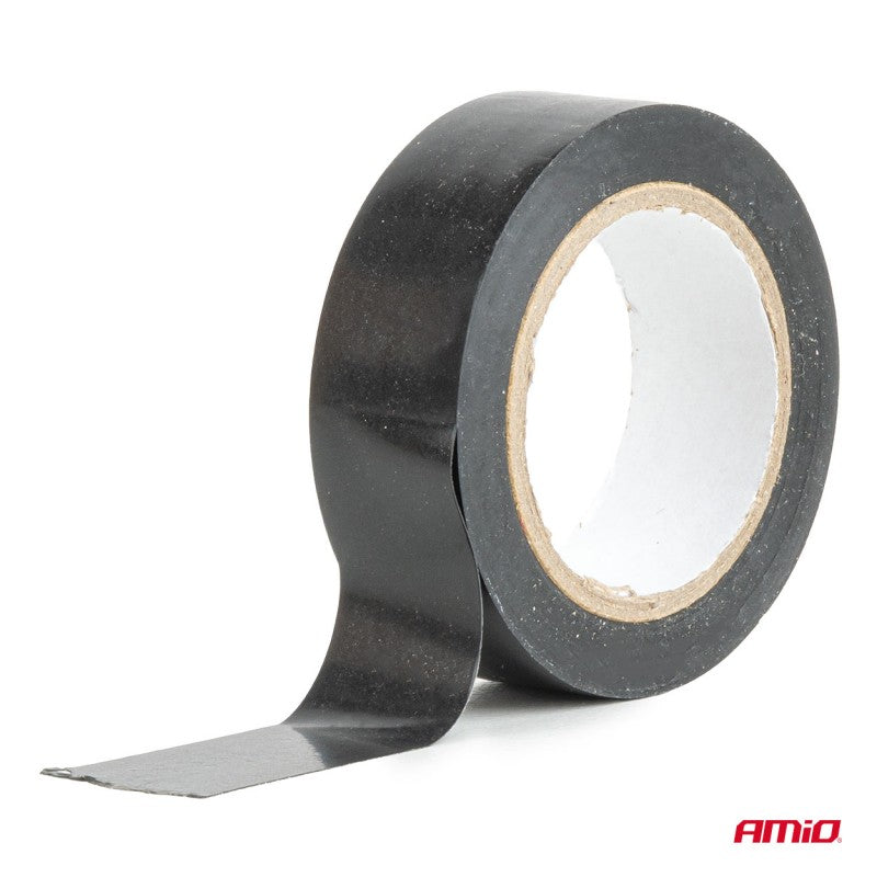 Benzi izolatoare din PVC set de 10 negre 19mm x 10m x 0.13mm AMIO-04845
