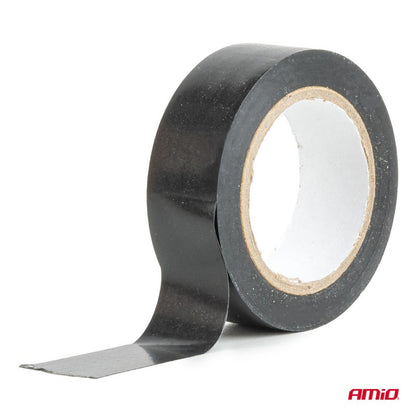 Benzi izolatoare din PVC set de 10 negre 19mm x 10m x 0.13mm AMIO-04845