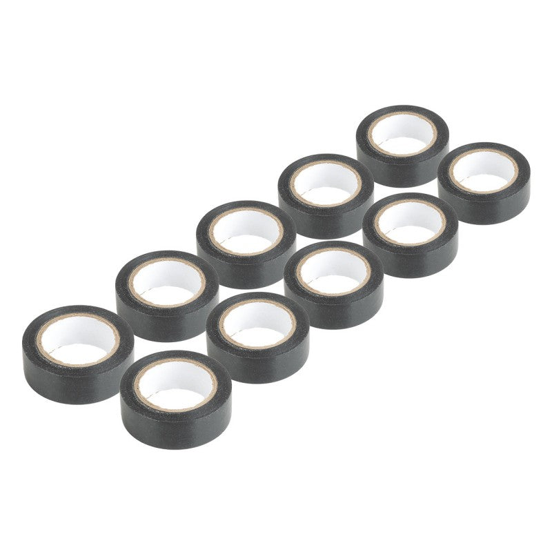 Benzi izolatoare din PVC set de 10 negre 19mm x 10m x 0.13mm AMIO-04845