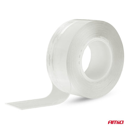 Bandă dublu adezivă nano reutilizabilă pentru montare 30mm x 3m x 1mm AMIO-04848