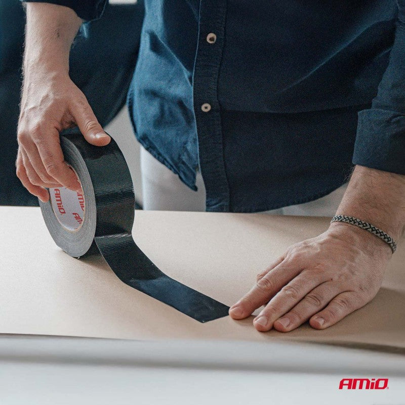 Bandă tehnică neagră 48mm x 15m x 0.19mm AMIO-04849