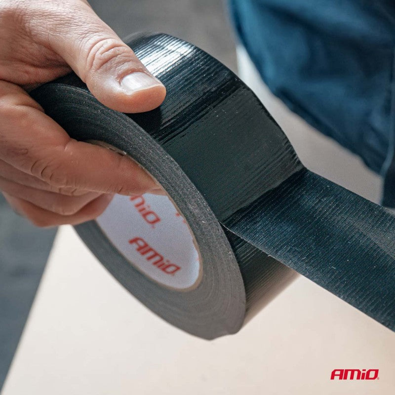 Bandă tehnică neagră 48mm x 50m x 0.19mm AMIO-04850