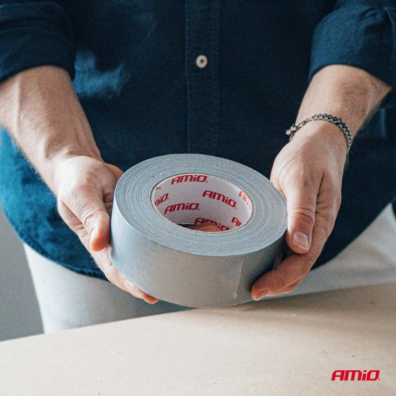 Bandă tehnică gri 48mm x 50m x 0.19mm AMIO-04852