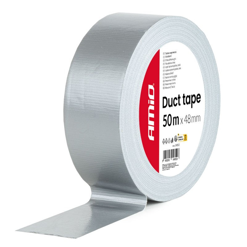 Bandă tehnică gri 48mm x 50m x 0.19mm AMIO-04852