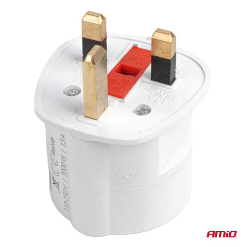 Adaptor de călătorie cu siguranță UE UK 13A 250V ,Pret/ bucata AMIO-04858