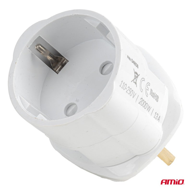 Adaptor de călătorie cu siguranță UE UK 13A 250V ,Pret/ bucata AMIO-04858