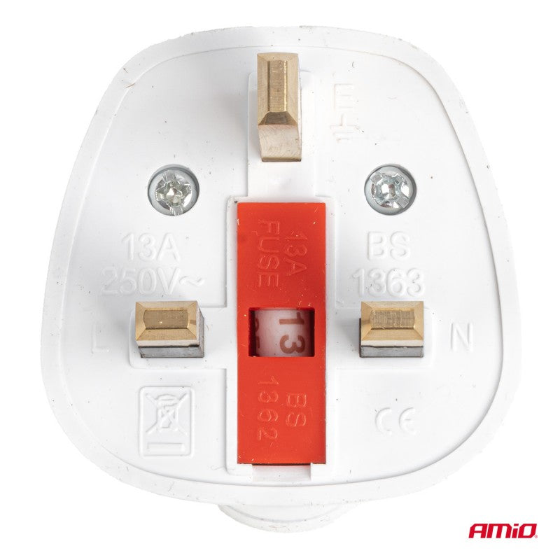 Adaptor de călătorie cu siguranță UE UK 13A 250V ,Pret/ bucata AMIO-04858