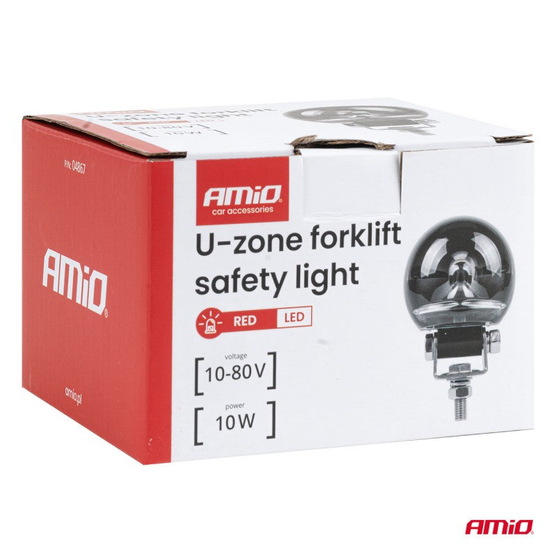 Lumină de siguranță pentru stivuitor în zona U 10W 10–80V AMIO-04867