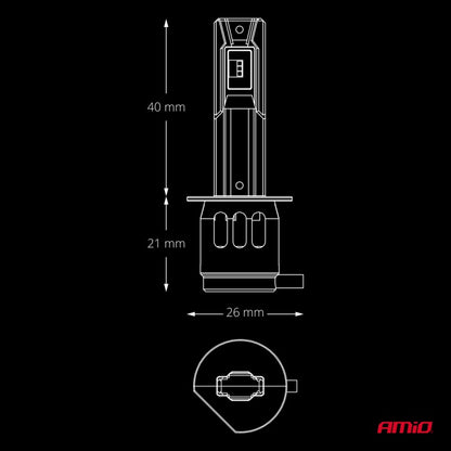 Becuri auto LED F26 PRO LumiTec LIMITED +130% DUO FULL CANBUS H1 12V 24V AMIO-04869