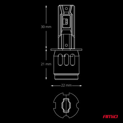 Becuri auto LED F26 PRO LumiTec LIMITED +130% DUO FULL CANBUS H3 12V 24V AMIO-04870