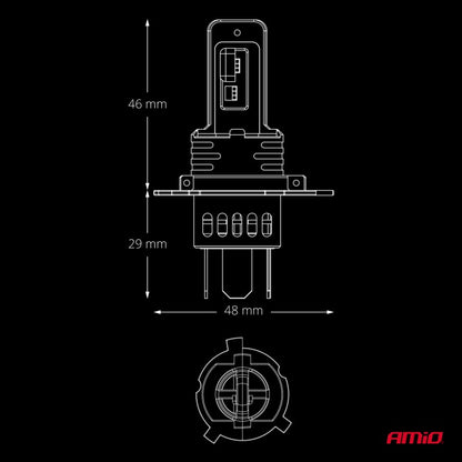 Becuri auto LED F26 PRO LumiTec LIMITED +130% DUO FULL CANBUS H4 H19 12V 24V AMIO-04871