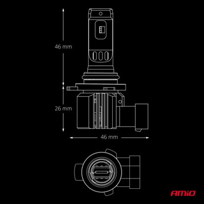Becuri auto LED F26 PRO LumiTec LIMITED +130% DUO FULL CANBUS HIR2 12V 24V AMIO-04876
