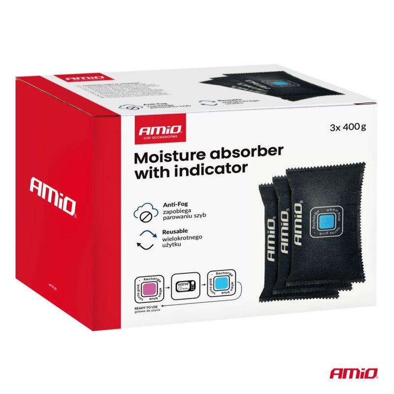 Absorbant de umiditate cu indicator 3x400g AMIO-04878