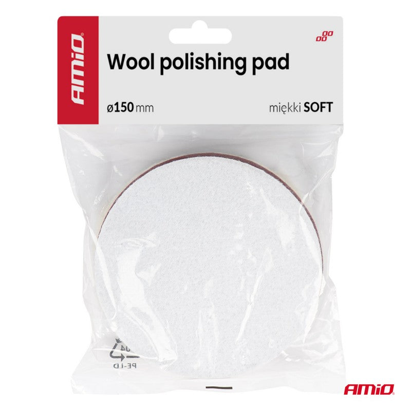 Disc de lustruit din lână SOFT 150mm AMiO-04882