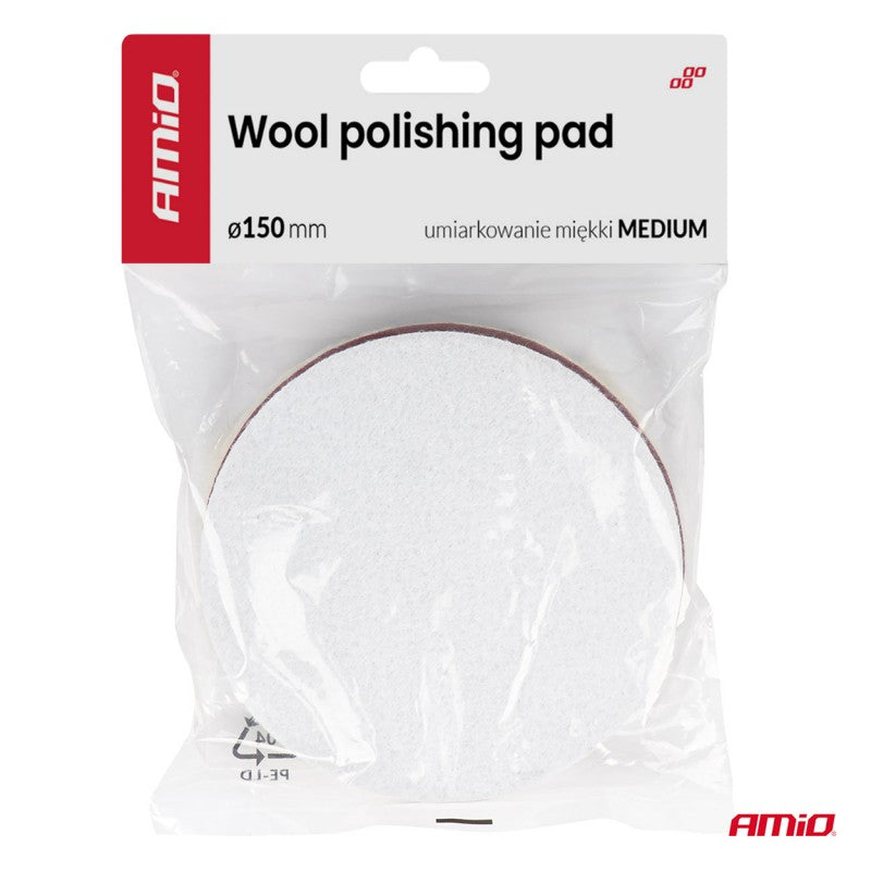 Disc de lustruit din lana 150mm ADET-35 AMIO-04883