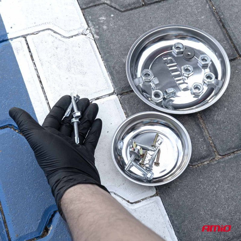 Set tăvi magnetice din oțel inoxidabil 110mm 150mm AMIO-04916