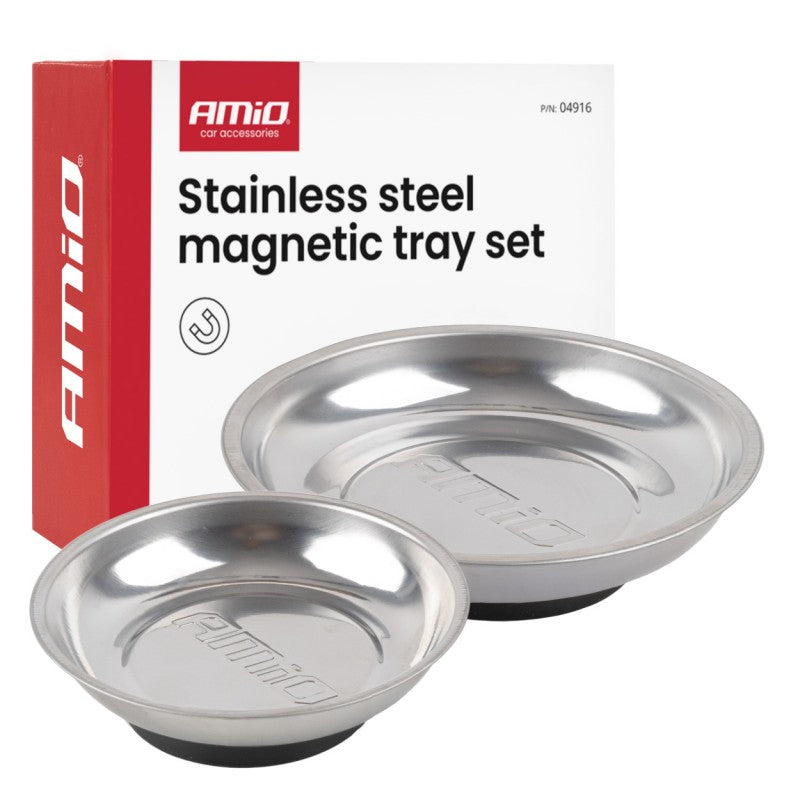 Set tăvi magnetice din oțel inoxidabil 110mm 150mm AMIO-04916