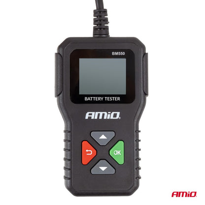 Tester digital profesional pentru baterii 2–220 Ah 6V 12V 24V AMIO-04920
