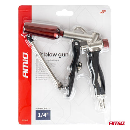 Pistol de suflat cu aer comprimat cu duză Venturi 1/4" AMIO-04928