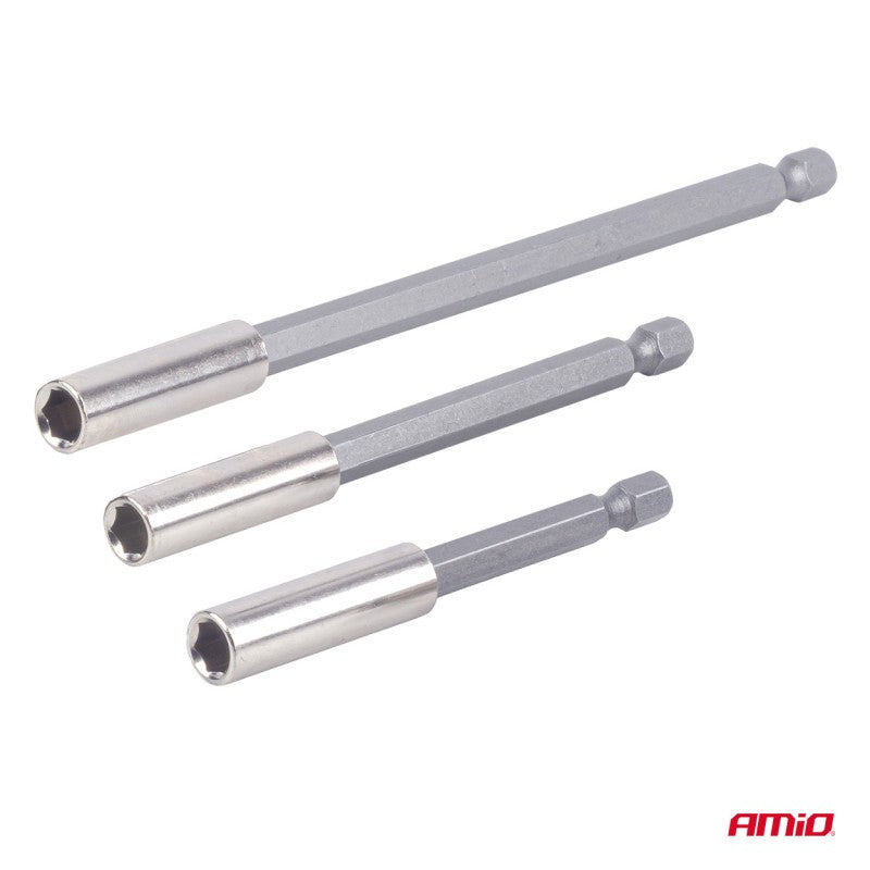 Set de suporturi pentru biți 3 bucăți 1/4" AMIO-04934