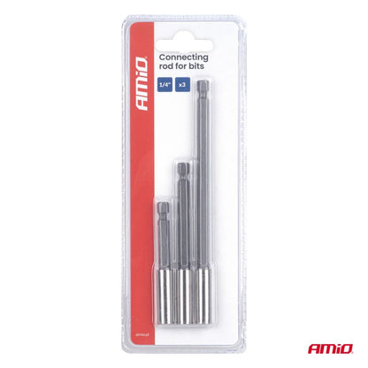 Set de suporturi pentru biți 3 bucăți 1/4" AMIO-04934