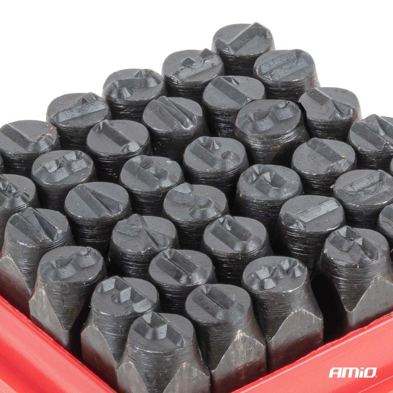 Set de poansoane pentru marcare litere și cifre 6mm 1/4" 36 buc AMIO-04935