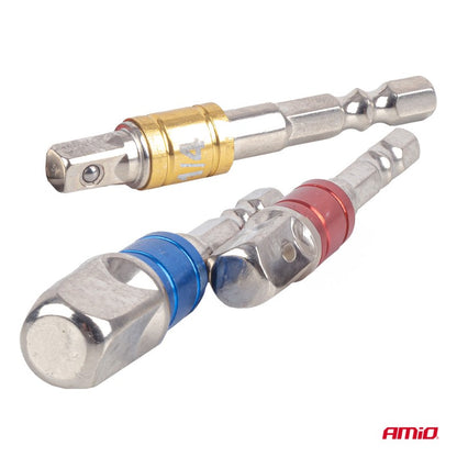 Adaptoare tubulare codificate prin culori, 3 buc., 1/4" 3/8" 1/2" AMIO-04936