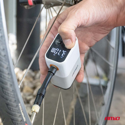 Compresor de aer digital portabil pentru bicicletă 40W USB-C AMIO-04946