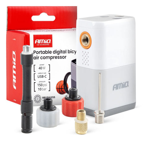 Compresor de aer digital portabil pentru bicicletă 40W USB-C AMIO-04946