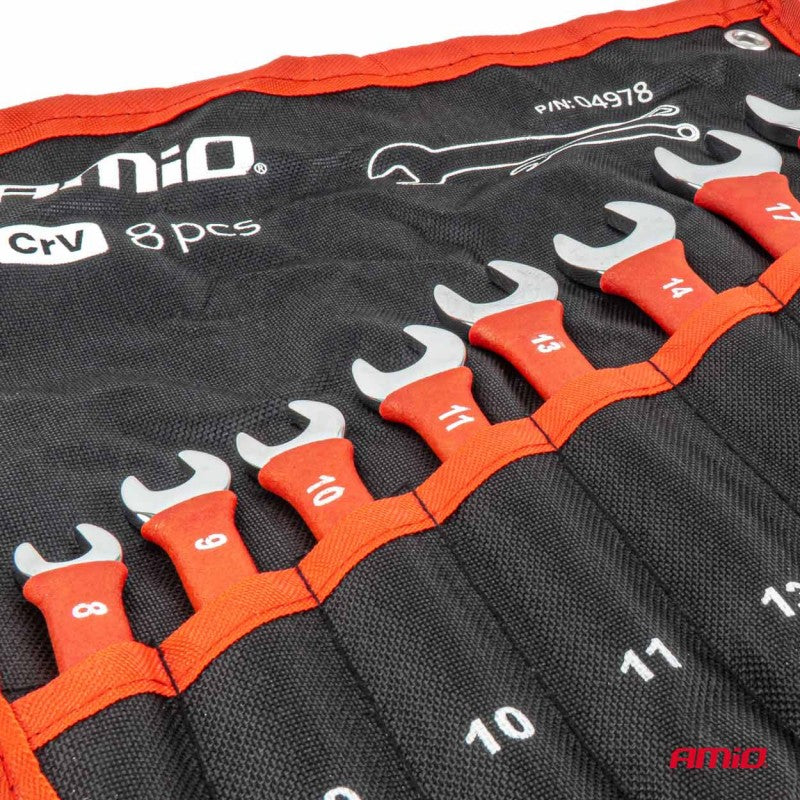 Set chei tubulare CRV 8-19mm 8 buc AMIO-04978